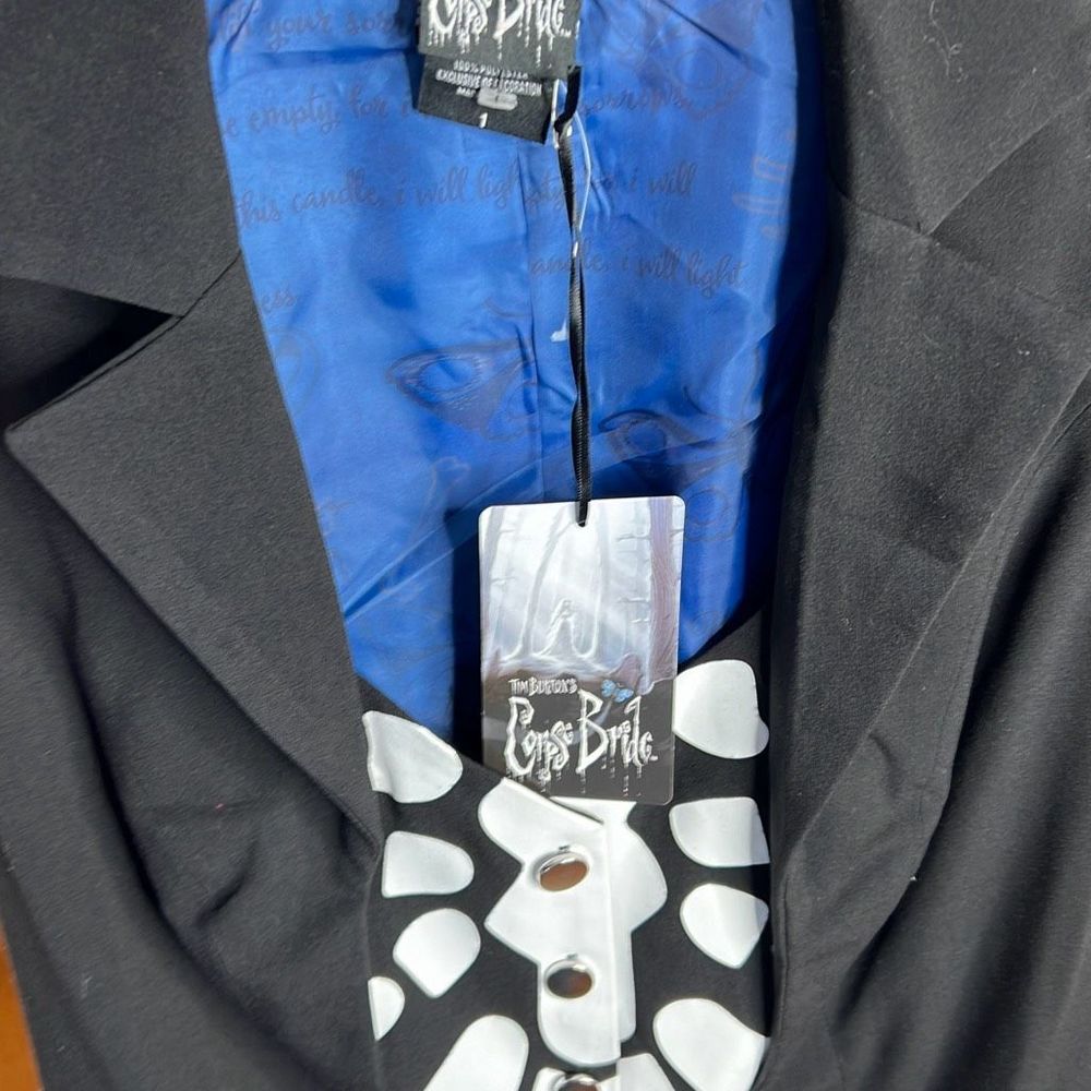 Hot Topic Corpse Bride Skeleton Hi-Low Waistcoat Vest Plus Size 1 NWT - Picture 3 of 9